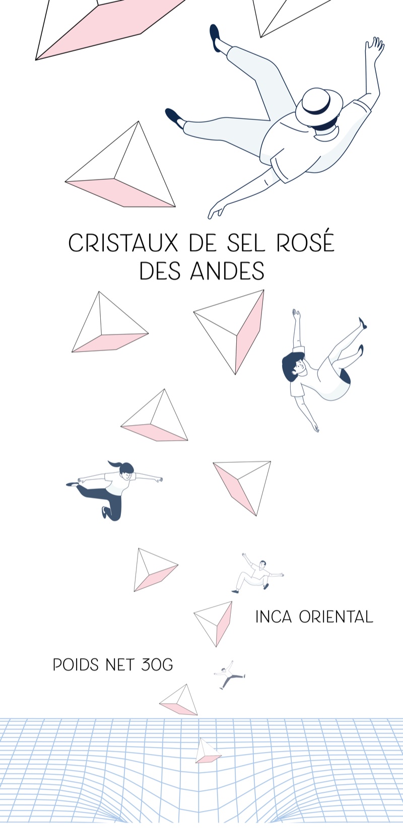 Coarse Andean pink salt label artwork